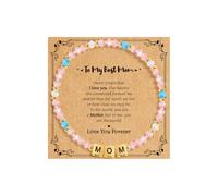 BAYLAY Pulsera inspiradora de cuentas familiares para mujer, regalos de joyería para nieta/hija/mamá/hermana/esposa/sobrina/tía/amiga/Nana/Gigi, día de la madre, cumpleaños, 6+2, No es una piedra