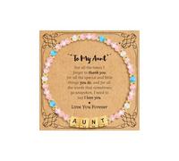 BAYLAY Pulsera inspiradora de cuentas familiares para mujer, regalos de joyería para nieta/hija/mamá/hermana/esposa/sobrina/tía/amiga/Nana/Gigi, día de la madre, cumpleaños, 6+2, Piedra natural