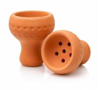 Bayli Juego de 2 cazoletas premium para shisha de arcilla de alta calidad | cazoleta para chimenea y accesorio | cazoleta de tabaco neutral de tono natural | 2 cabezales para pipas de agua y shishas