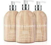 Baylis & Harding BHELHWOB Elements Oud Wood & Bergamota, Lavado de Manos 500 Ml, Paquete de 3, Apto para Veganos