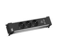 Baymann Power Frame - Marco de alimentación (Mediano, 3 contactos de protección, 1 Cargador USB)