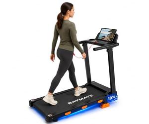 Baymate Cinta de Correr 10% Inclinación, 1-12 km/h, 3.0 CV, Carga 156 kg | Máquina de Correr para Gimnasio en Casa, Walking Pad, Cinta de Andar Plegable Silencioso con Pantalla LED para Casa y Oficina