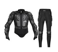 Baymate Cuerpo de Motocross con Almohadilla Transpirable Piezas de Protección de Moto Rodillera Equipo de Protección Armadura de Motocicleta (Set 1-Negro,XL)
