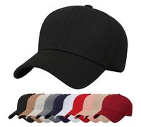 Baynetin Gorra de Béisbol, Unisex Transpirable Color Sólido Ajustable de Estilo Polo Clásico Deportivo Cierre Snapback Anti UV Sombrero de Protección Solar (Negro)