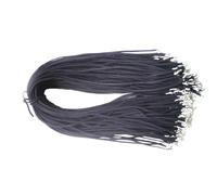 BAYNOPURIN Collar Cordones 10 piezas de cordón cuero gamuza marrón y negro for collar, joyería DIY con cierre langosta, accesorios(10pcs black)