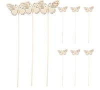 BAYNOPURIN Varillas Difusoras 10 Varillas de Incienso difusoras Plantas for baño, Madera Color Caqui, con Forma Mariposa