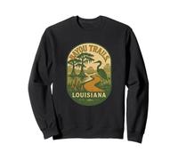 Bayou Trails Camisa Louisiana Swamp Path Heron Cypress Art Sudadera
