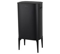 Bayt Cubo de Basura Cocina con Sensor 60L, Papelera Cocina con Patas y Tapa Antiolor, Cubo Basura Automático de Acero Inoxidable para Casa y Oficina, Negro