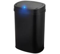 Bayt Cubo de Basura con Sensor 60 Litros - Papelera Automática Cocina sin Contacto, Gran Capacidad, Tapa Automática, Acero Inoxidable, Negro