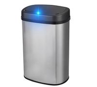 Bayt Cubo de Basura con Sensor 60 Litros - Papelera Automática Cocina sin Contacto, Gran Capacidad, Tapa Automática, Acero Inoxidable, Plata
