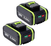 BaYte Batería de Litio 20V 5000mAh Batería Recargable Herramientas eléctricas Batería 2 Piezas