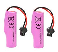 BaYte Batería Recargable de Litio 14500 de 3,7 V, 500 mAh, con Enchufe SM-2P para Coche de Juguete RC,2 pcs
