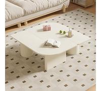 BAYTEWJX Coffee Table,Center Tables Living Room,Modern Black and White Coffee Table,Square Wood Center Table,Accent End Table End Table,Easy to Assemble,for Living Room Office Lounge Hall.