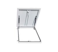 BAYTEWJX Escotilla Grande de Acceso al Techo Acero Galvanizado Trampilla de Techo Soporte de Varilla Hidráulica para Invernaderos Techos.(ID45x45cm)