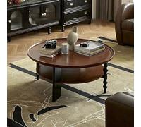 BAYTEWJX Living Room Coffee Table,Center Tables Round,Wooden Mid-Century Modern Coffee Table,Modern Side Table,with Storage Space,Easy to Assemble,for Living Room Home Office Lounge.