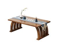 BAYTEWJX Modern Tatami Coffee Table Curved Coffee Table Wooden Floor Dining Table Japanese Floor Table Easy to Assemble Stronger Load-Bearing for Living Room Dining Room Tea Tatami.