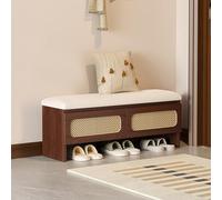 BAYTEWJX Taburete Zapatero Tapizado,Banco de Almacenamiento de Zapatos de Entrada,Banco de Zapatos de 1 Capas,para Entradas,Pasillos.(100x32x42cm)