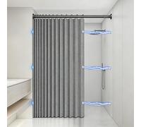 BAYTEWJX Tende per Porte Personalizzate Doccia Magnetica,Tende Oscuranti per Porta,Fácil de Montar,para Ventanas Baños y Dormitorios.(Gray,115x180cm)