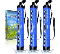 Baytiz - Paja filtrante de supervivencia (3 unidades) - Purificador de agua no potable para senderismo y camping portátil - Filtro de agua, kit de filtración, material, purificación, accesorios de