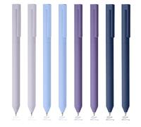 BAYTORY 8 bolígrafos de gel de colores, bolígrafo de tinta multicolor de punta fina de 0.5 mm, bolígrafos coloridos, escritura suave para tomar notas y marcar suministros (morado)