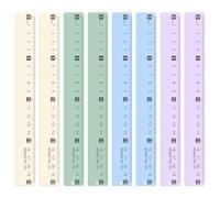 BAYTORY 8 piezas de 20 cm regla recta de metal, regla de aluminio irrompible, regla de color Morandi a granel, herramienta de medición para la oficina del alumno con centímetros, herramienta de