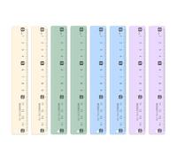 BAYTORY 8Pcs 15cm Regla recta de metal, Regla de aluminio irrompible, Regla de color Morandi a granel, Herramienta de medición para la oficina del alumno con centímetros, Herramienta de medición