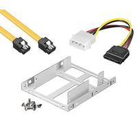 baytronic - Carcasa para Discos Duros de 2,5"/SSD de 3,5" Doppelter Einbaurahmen + 50cm SATA Kabel