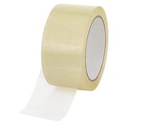 baytronic Cinta adhesiva silenciosa, 66 m x 50 mm, 48 pulgadas, marrón o transparente (1 rollo, transparente)