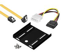 baytronic Juego de Montaje para Discos Duros de 2,5 Pulgadas a 3,5 Pulgadas, Incluye Cable SATA de 50 cm y Adaptador SATA de 4 Pines