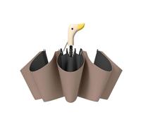 BaYuYPOO Paraguas de pato, bonito paraguas con mango de pato, paraguas pequeño compacto para lluvia y sol, paraguas de cabeza de pato para adultos, mango de madera ligero, paraguas plegable pequeño