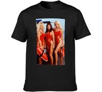 Baywatch Lifeguard Beach Babes Pamela Anderson Carmen Electra Hot en's T-Shirt Unisex tee(XX-Large)
