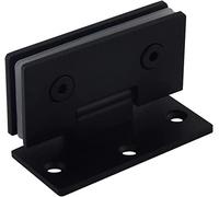 BAZAC 1 Pieza bisagra de Vidrio 304 Puerta de Vidrio de baño de Acero Inoxidable Puerta sin Marco Armario de Vidrio bisagra de Vidrio bisagra Plegable Negra