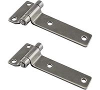 BAZAC Bisagras de contenedor Tipo T de Acero Inoxidable Forjado de Alto Brillo para Cajas de Madera Bisagra de Puerta Accesorios para Barcos Marinos 2 Piezas (Color : A, Size : A)
