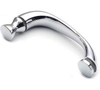 BAZAC Juego de tiradores de puerta de cristal de ducha con arandelas, pomos de puerta de baño para interior | Adecuado para mamparas de ducha Grip-160 mm