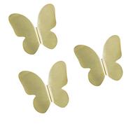 BAZAC Pernos de manija de Puerta, manijas de Puerta de Armario de Cocina de Mariposa de latón, Tiradores de Armario, Perilla, Accesorios de Hardware-Gold||3 Pairs of nailfree