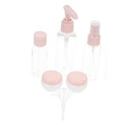 BAZEITFLOW 1 juego Botellas de Viaje Transparentes para Cosméticos Set de Recipientes Rellenables para Lociones Perfumes y Productos de Cuidado Personal