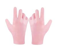 BAZEITFLOW 1 par Guantes Hidratantes Exfoliantes para Manos Secas y Ásperas Reparación de con Efecto Humectante Doble para Color Rosa
