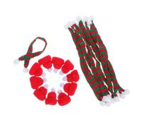 BAZEITFLOW 10 Juegos DIY Mini Christmas Knit Hats and Scarves Tiny Festive Accessories For Wine Bottles Dolls Snowman Holiday Crafting Decorations