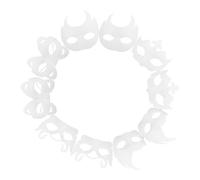 BAZEITFLOW 10 Máscaras Blancas En Blanco Para Decorar Ideales Para Fiestas Disfraces Halloween Y Más Máscaras De Papel Para Pintar