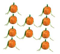 BAZEITFLOW 10 Piezas bolsa de calabaza bolsas calabazas mochilas de cuerdas fiesta de Halloween minimochilas con cordón maceta cesta colgante macetas franela