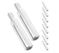 BAZEITFLOW 10 Piezas Eje de extensión de amoladora para pulir eje de amoladora angular varilla adaptadora de molienda accesorio varilla de extensión de pulido Silver