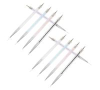 BAZEITFLOW 10 Pinceles Delineadores para Uñas de Doble Punta Bolígrafo para Puntear Gemas de Imitación Kit Profesional de Manicura 5 Piezas para Diseño Detallado y Arte Creativo de Uñas