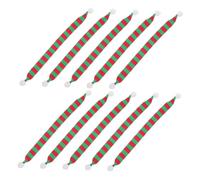 BAZEITFLOW 10 Unidades Bufandas Mini para Muñecos Osos Accesorios de Punto Navideños para Manualidades DIY Bufandas Pequeñas Rojas y Verdes para Mascotas Miniatura y Decoración de Botellas de