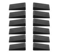 BAZEITFLOW 12 Piezas 12 Almohadillas Niveladoras para Patas de Muebles Negras Grandes, Cuñas de Plástico para Nivelar Mesas, Sillas y Armarios, Juego de 12 Piezas para Suelos Irregulares y