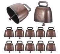 BAZEITFLOW 12 piezas Campanas Metálicas para Animales de Granja Campanas Vintage para Vacas Caballos y Ovejas Sonido Fuerte y Duradero Gestión Eficaz de Ganado
