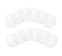 BAZEITFLOW 12 Piezas Junta Ventosa Material separadores Escritorio Parachoques del gabinete Claro topes Transparentes Mesa Parachoques para Vidrio plastico PP