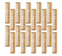 BAZEITFLOW 12 Piezas Peine Desechable de Bambú Natural 12 Piezas, Peine de Bolsillo Dientes Anchos, Masajeador Antiestático para Cabello y Barba, Tamaño 13,5 X 3 X 0,6 Cm, Adecuado para