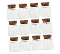 BAZEITFLOW 12piezas Botellas De Vidrio Pequeñas Transparentes Recipientes Para Dulces Tubos De Ensayo Para Fiestas y Almacenamiento El Hogar Con Tapones De Corcho