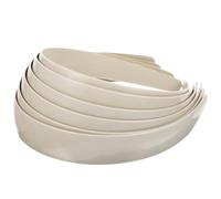 BAZEITFLOW 12piezas Diademas De Plástico Blancas Sin Dientes Para Diy Accesorios De Cabello Para Niñas y Adultos Para Manualidades