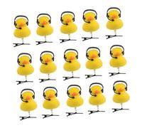 BAZEITFLOW 15 Piezas Clips Pelo Patito Amarillo para Niñas Accesorios Ligeros con Diseño de Dibujos Animados Broches Seguros para Peinados Festivos y Viajes